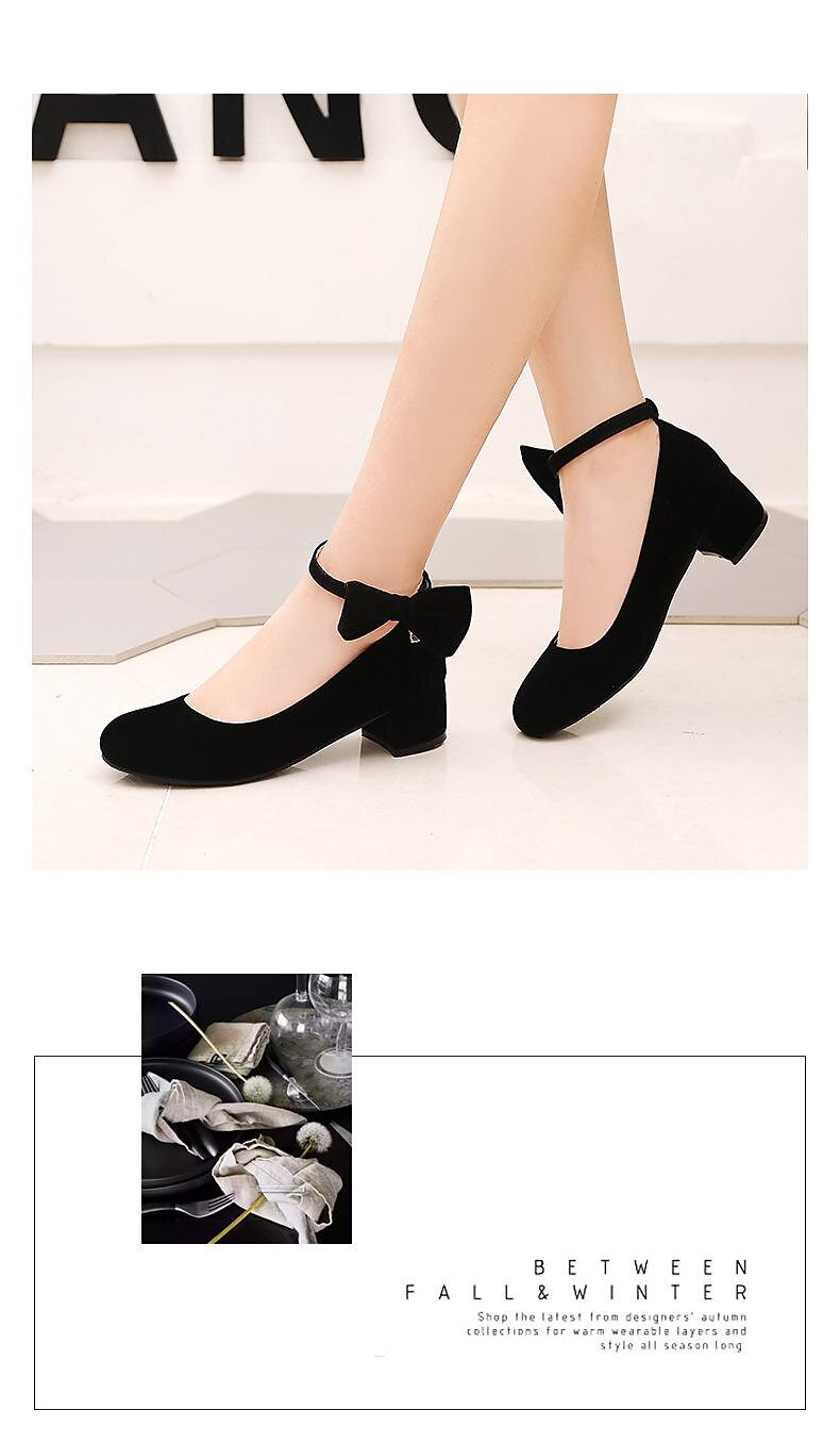 Girls' Heels Daily Dress Shoes Heel Cosplay Lolita Synthetics Breathability Non-slipping Height-increasing Big Kids(7years +) Party Birthday Daily Walking Shoes Bowknot Crystal / Rhinestone Black Red 2025 - $54.99 –P6