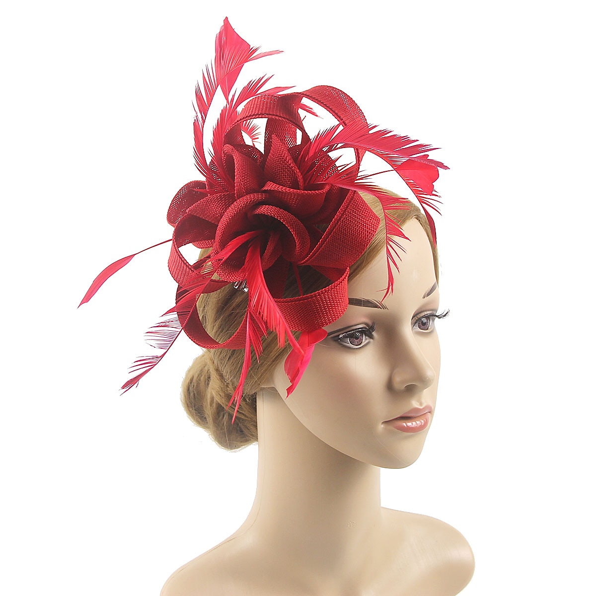 elbűvölő kentucky derby sapka fejfedők organza poliészter / poliamid fedora kalap fátyol sapka tea party lovasverseny hölgyek napi vintage stílusú vintage elegáns toll rátétekkel fejdísz 2025 - $14.49 –P8