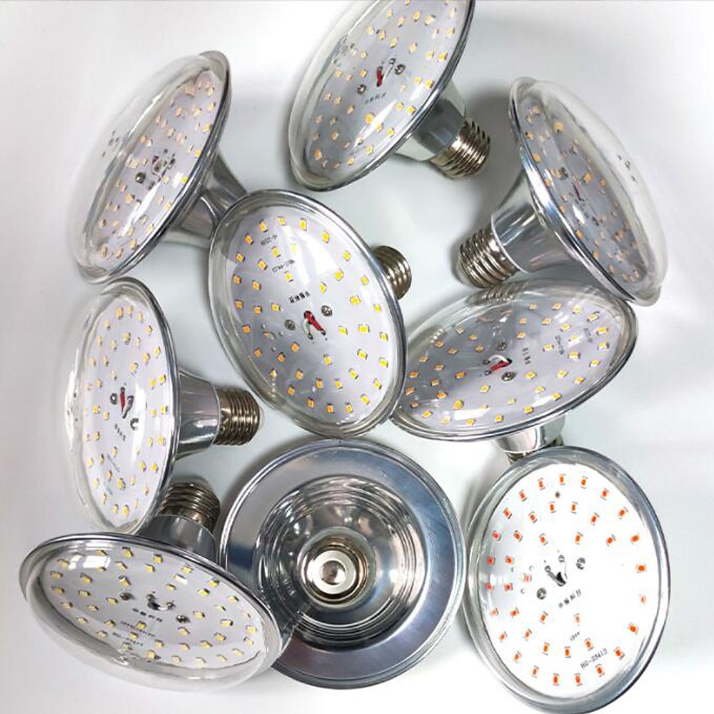 LED Grow Light for Indoor Plants E27 15W 48LED Beads Full Spectrum Fixture White Purple 220-240 V Vegetable Greenhouse 2025 - $12.99 –P7