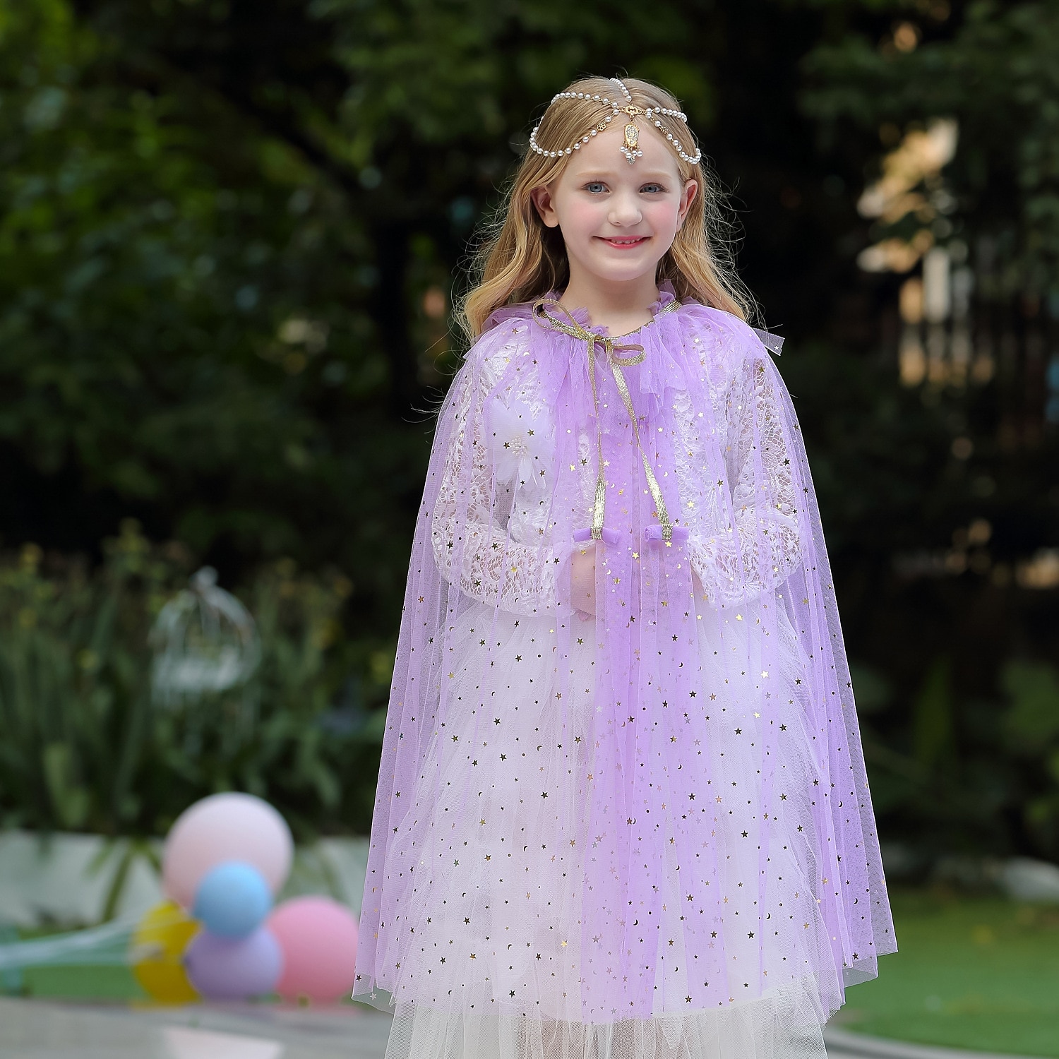 Cape Enfants Fille Paillette Mode Paillettes Utilisation Polyester Manteau Vêtements d'extérieur 3-8 ans Printemps Blanche de 2025 ? $10.49 –P2