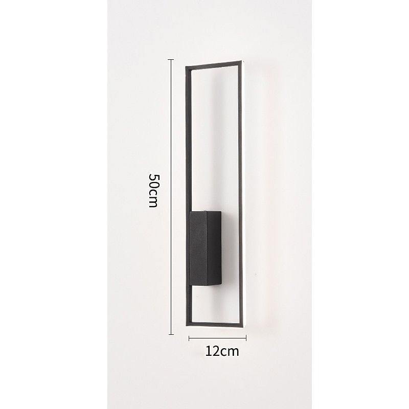 Lightinthebox LED-Wandleuchten für den Innenbereich, schwarz, rechteckig, Einzelleuchte, Wandleuchte, moderne LED-Wandleuchte aus Metall für Schlafzimmer, Esszimmer, Nachttischlampe, Wohnzimmer 2026 - $139.99 –P9