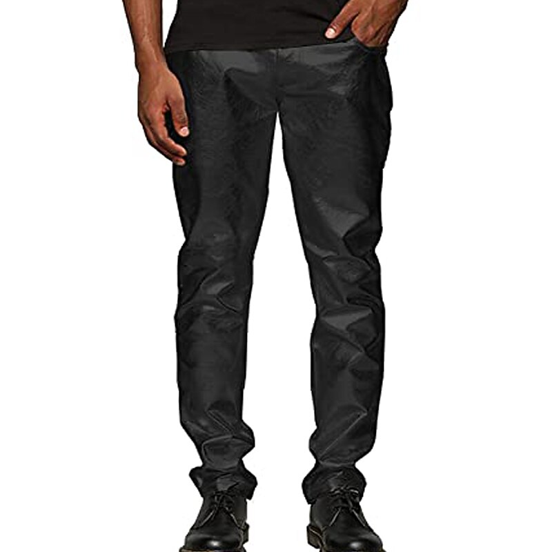 Herr Långbyxor Casual byxor Glansig Metall Rakt ben Slät Reflekterande Komfort Fest Ledigt Helgdag Streetwear Stylish Silver Guld 2026 - $29.99 –P3