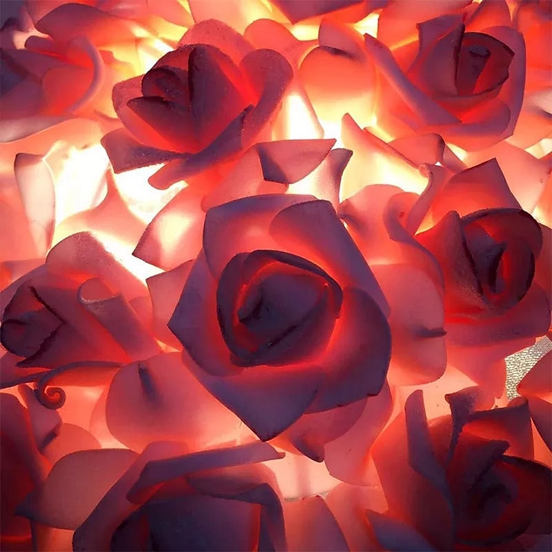 Romantic Rose Flower LED Table Lamp Valentines Style Wedding Party For Girl Bedroom Bedside Night Light Decoration Gift Holiday Lighting 2025 - $38.99 –P8