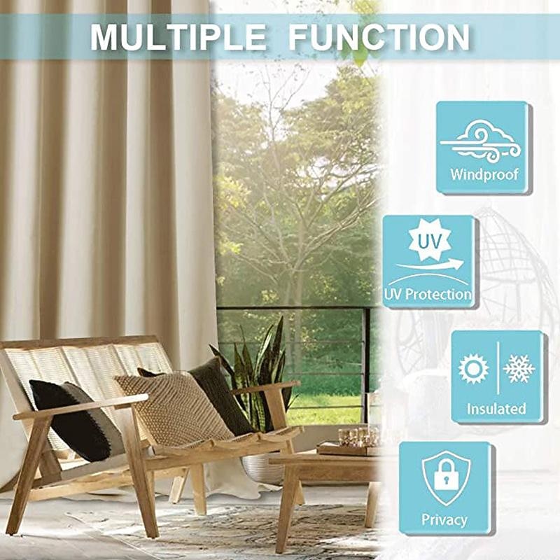 Waterproof Outdoor Curtain Privacy, Sliding Patio Curtain Farmhouse Drapes, Pergola Curtains Grommet For Gazebo, Balcony, Porch, Party, Hotel, 1 Panel 2026 - $36.99 –P17