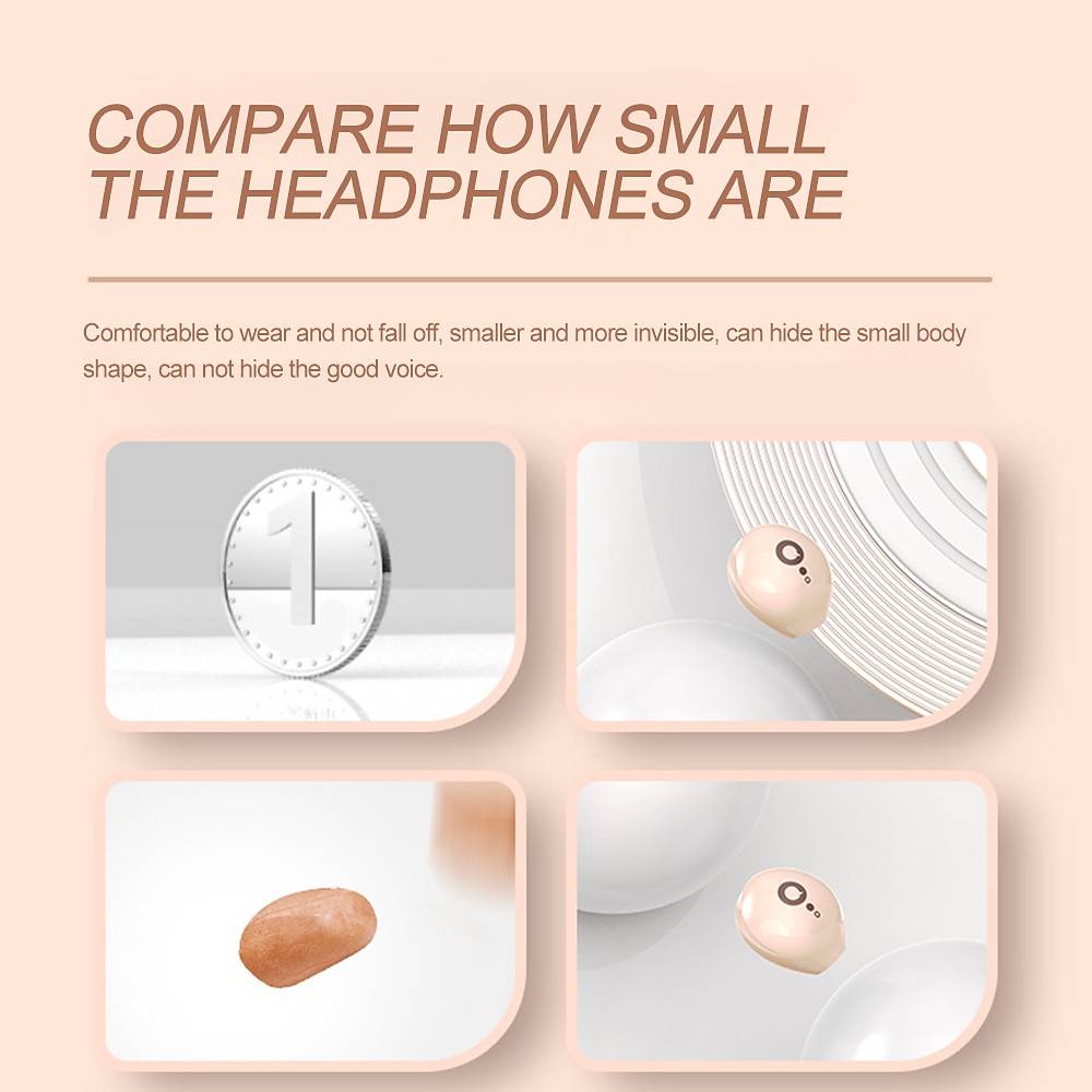 True Wireless Bluetooth Earphone Mini Invisible Headphones Bluetooth 5.3   HIFI Stereo Noise Reduction Sleep In Ear Earphones Smart Touch Sports Gaming Earphones for Smartphone 2025 - $22.99 –P5