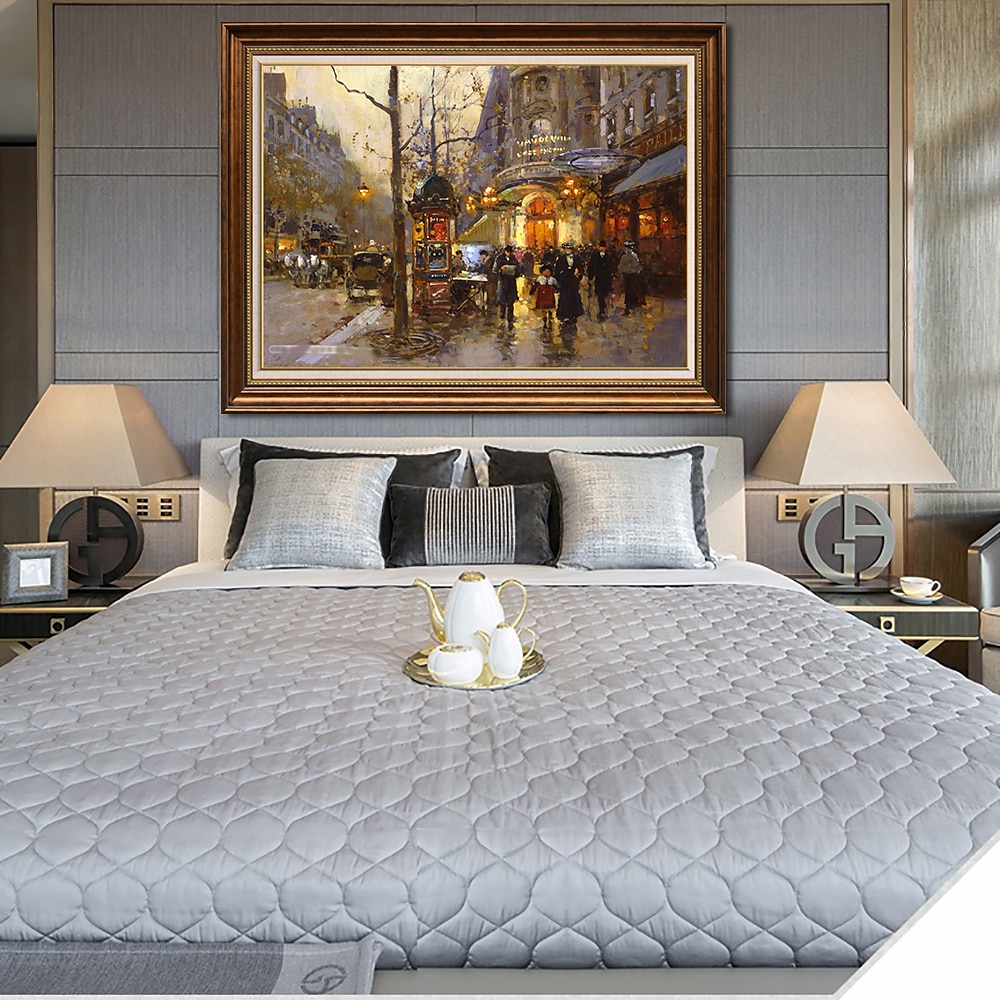 Handmade Oil Painting Canvas Wall Art Decoration French Impression Classical Street Scene for Home Decor Rolled Frameless Unstre tched Painting 2025 - $217.09 –P5