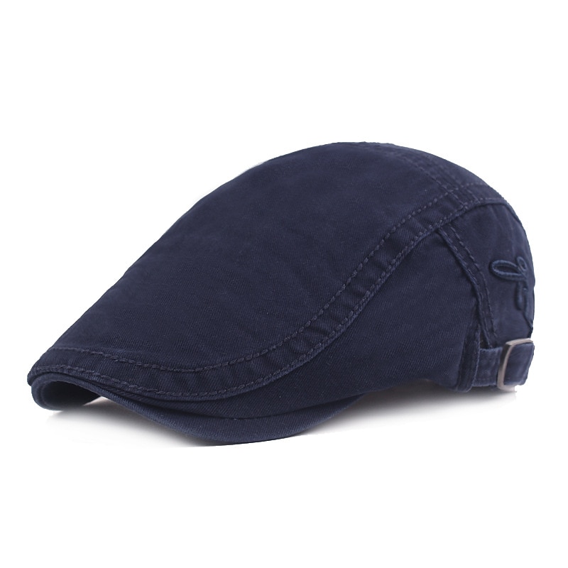Hombre Gorra Plana Negro Rojo Algodón Moda Ropa de calle Elegante Moda de los años 20 Exterior Diario Noche Plano Templado 2025 - $15.49 –P10
