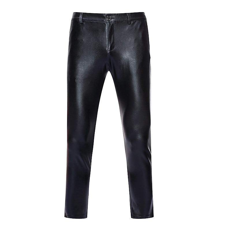 Herr Långbyxor Casual byxor Glansig Metall Rakt ben Slät Reflekterande Komfort Fest Ledigt Helgdag Streetwear Stylish Silver Guld 2026 - $29.99 –P4