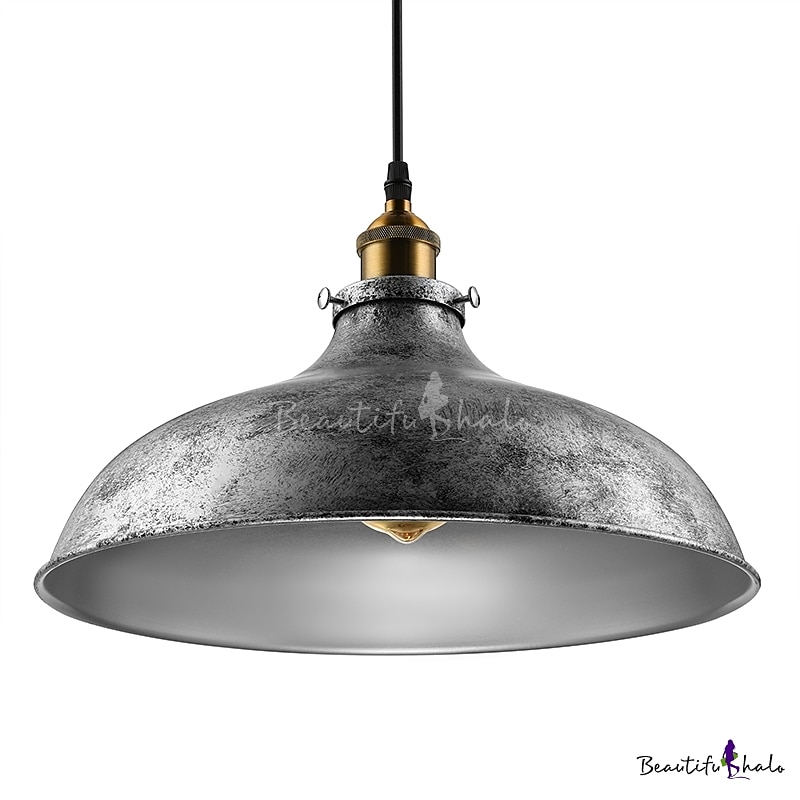LED závěsné světlo závěsné stropní průmyslové kartáčované vintage stínidlo barové osvětlení, osvětlení restaurace starožitný kartáčovaný rustikální kov 2025 - $118.99 –P5