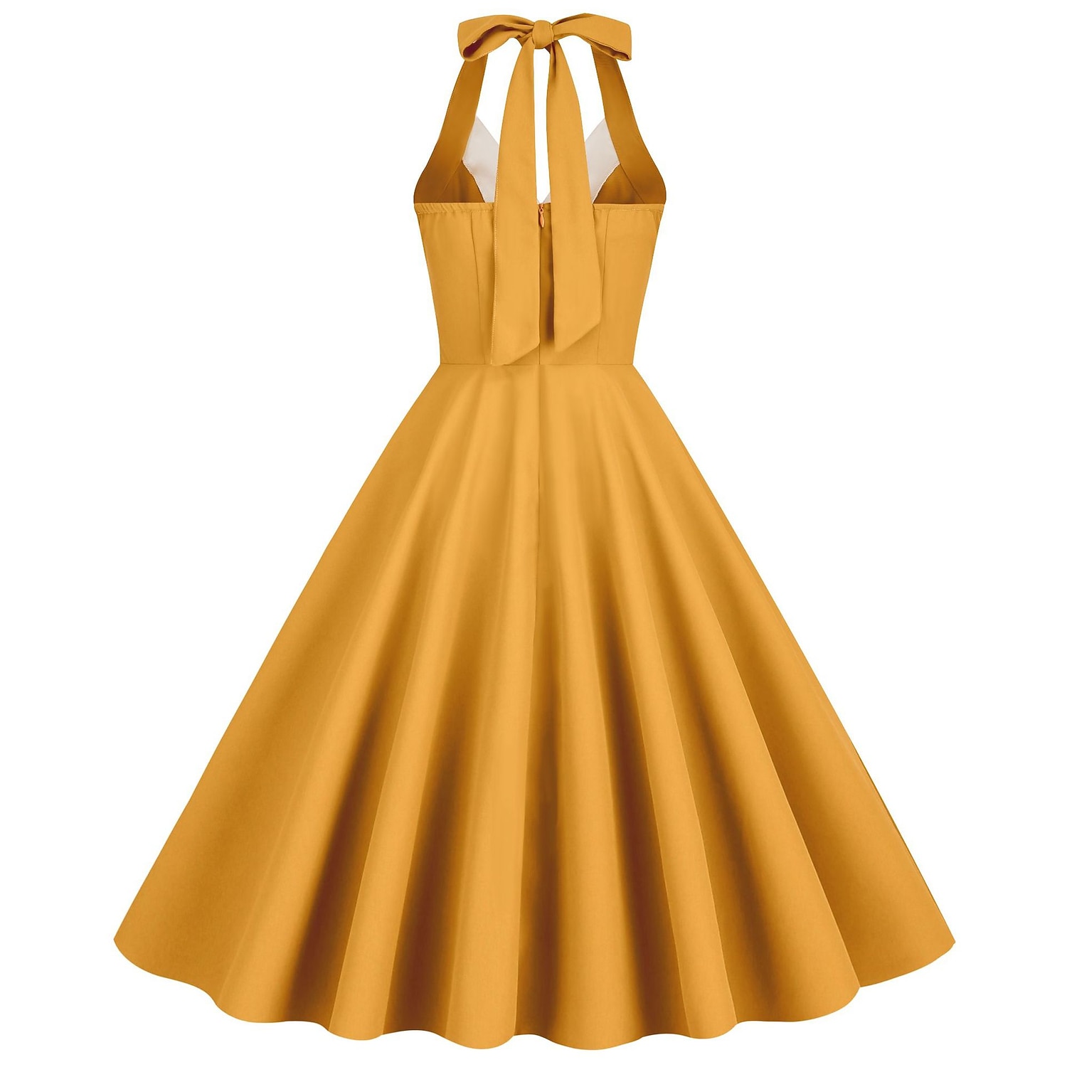 yellow bachelorette dress Soleia Plus Size Yellow Ruffle Sleeve Sweetheart Neck A-Line Dresses Wedding Guest Party Semi Formal Elastic High Waist Flounce Hem Woven Fa,1XL