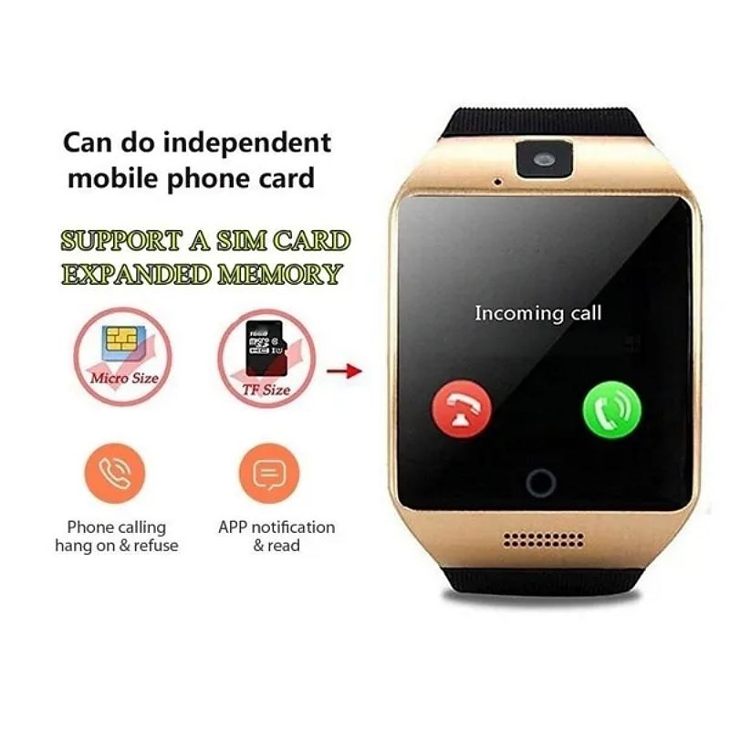 Q18 Smart Watch 1.54'' Smartwatch Fitness Running Watch with Camera and Sim Card Bluetooth Pedometer Call Sedentary Message Reminder Step Tracker Compatible with Android iOS  Hands-Free Calls Unisex 2025 - $35.99 –P9
