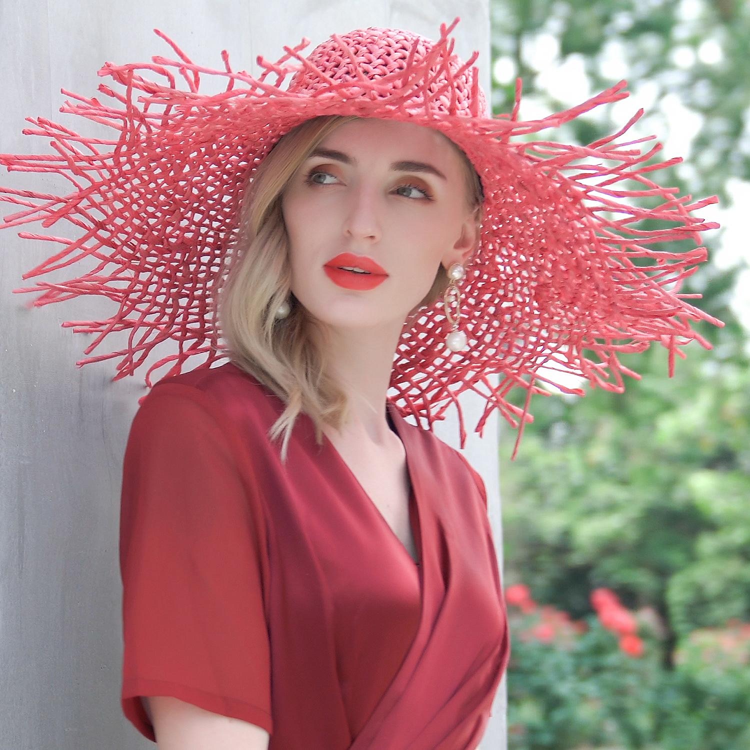 hoeden hoofddeksels strohoed van natuurlijke vezels casual klassiek klassiek retro met hoofddeksel in zuivere kleur 2025 - $11.99 –P13