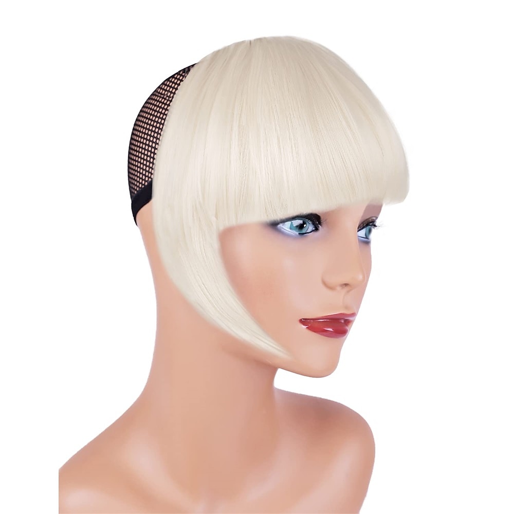 flequillo rubio clip en flequillo clip rubio en grueso natural frente completo flequillo limpio flequillo recto flequillo con sienes postizo de una pieza 2025 - $7.99 –P2