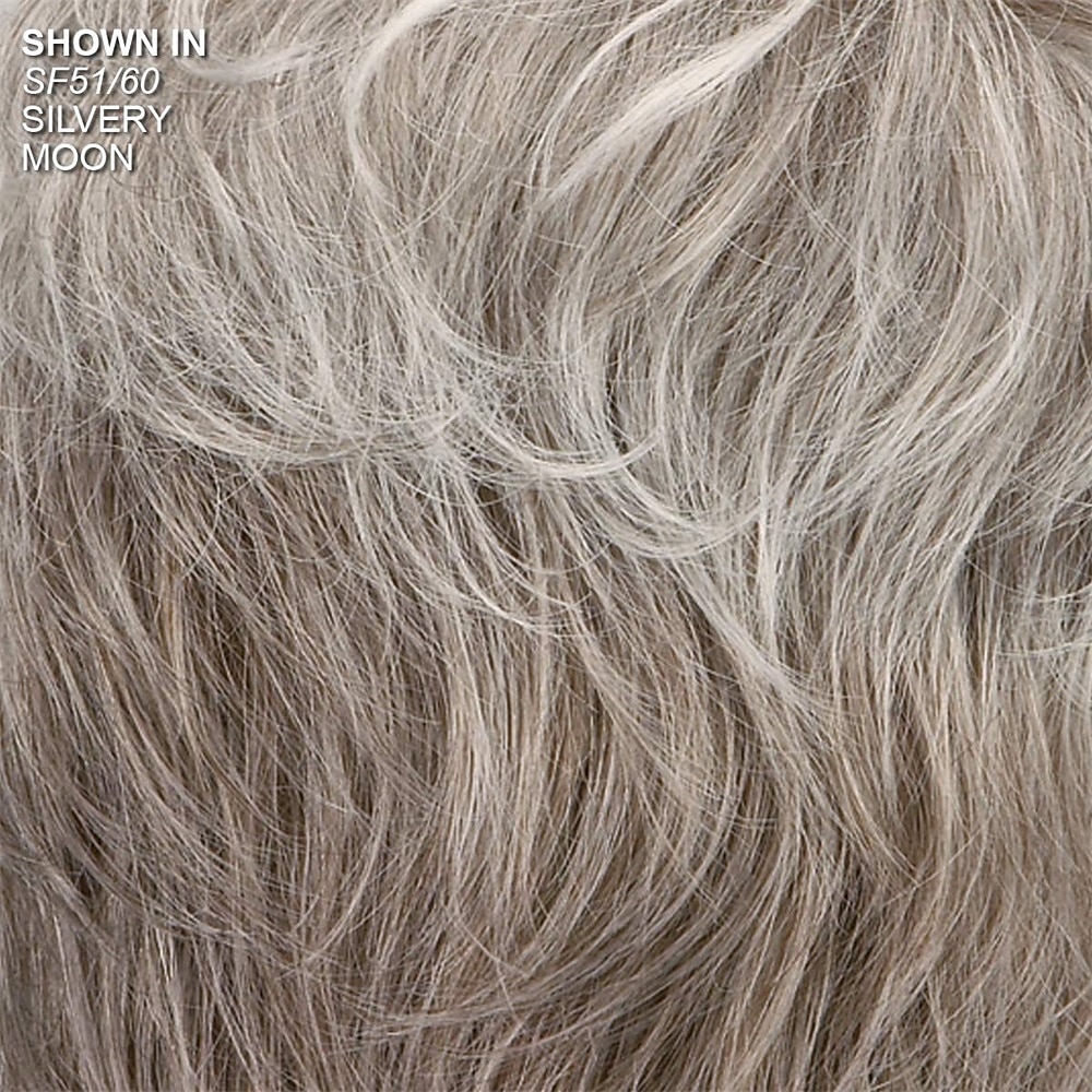 Long Wig with Swept Bangs and Bouncy Curls / Multi-Tonal Shades of Blonde Silver Brown and Red 2025 - $23.99 –P5
