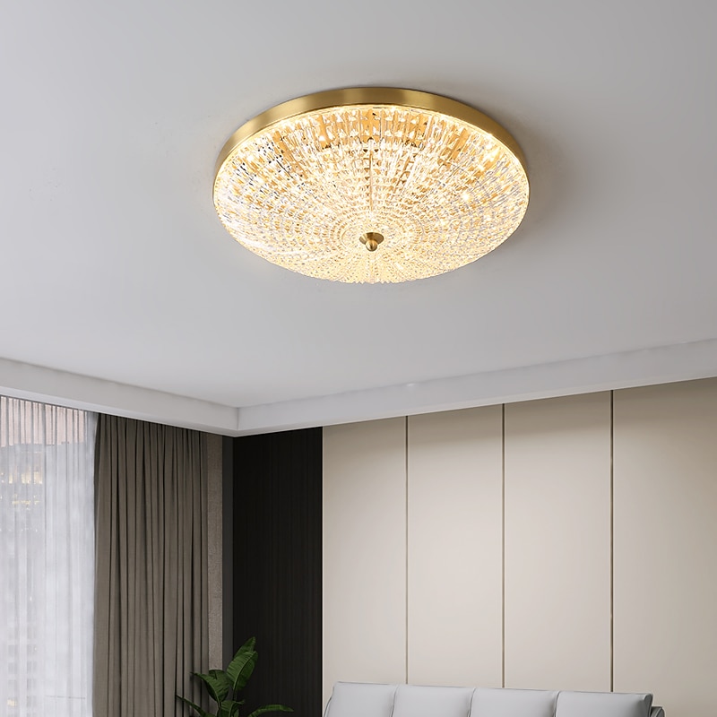 Luz de techo led regulable 38cm diseño circular luces de techo de cobre para sala de estar 110-240v 2026 - $298.69 –P1