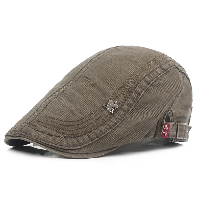 Men's Flat Cap Black Navy Blue Cotton Fashion Streetwear Stylish 1920s Fashion Outdoor Daily Going out Letter Warm 2025 - $16.49 –P2