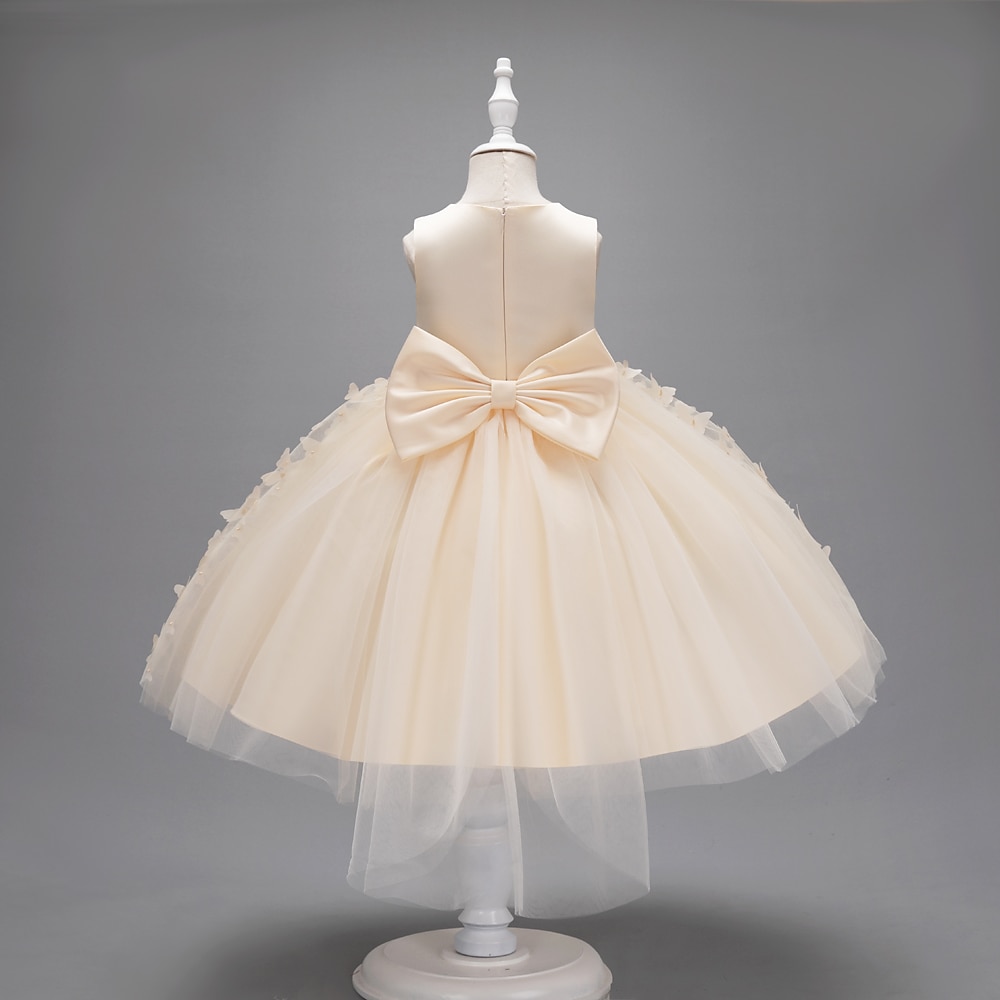 Kinderen Voor meisjes Bloemenmeisjesjurk Feestjurk Vlinder Mouwloos Bruiloft Feest Doopjurk Prinses Polyester Roze prinsessenjurk Bloemenmeisjesjurk Zomer 3-10 jaar Wit Champagne Blozend Roze 2026 - $49.99 –P15