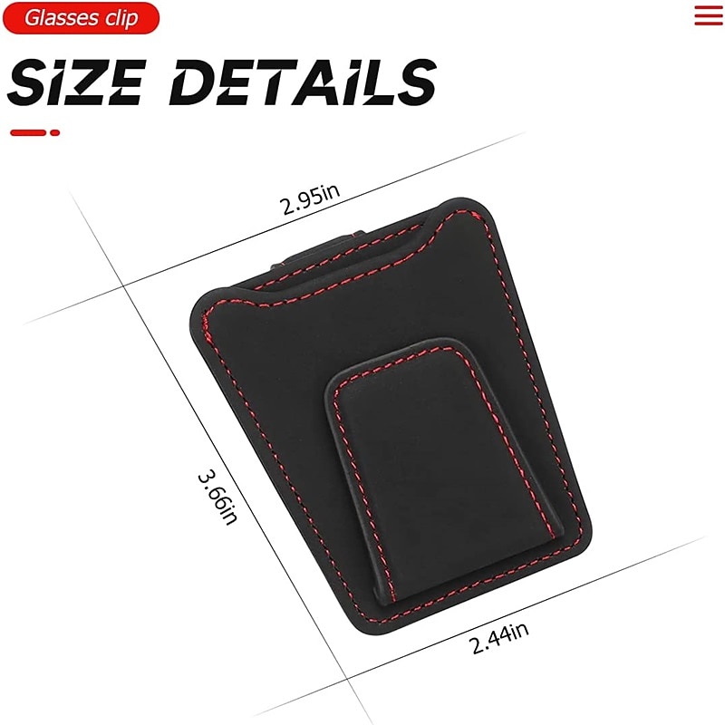 houders voor auto zonneklep magnetische glazen hanger mounter lederen brillen houder zonnescherm opslag ticket kaart clip geschikt voor suv pick-up truck alle modellen 2025 - $19.99 –P2