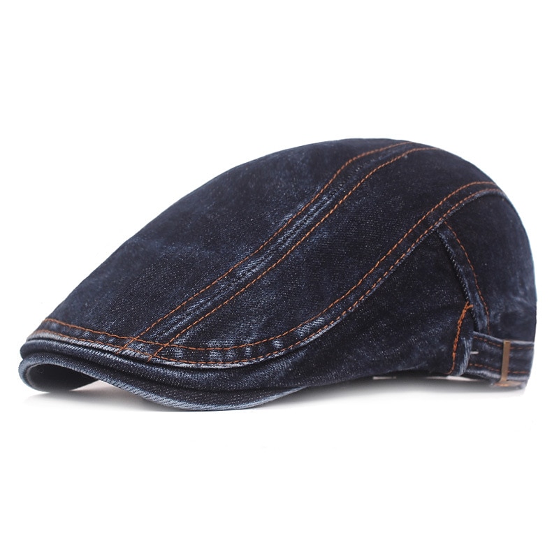 Men's Flat Cap Black Blue Denim Streetwear Stylish 1920s Fashion Outdoor Daily Going out Plain Warm 2026 - $18.99 –P7