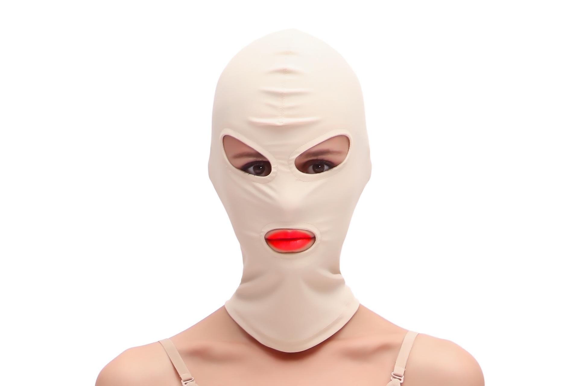 כיסוי מלא zentai hood mask אלסטי שחור נושם עיניים פקוחות עיניים פתוחות מסכת bdsm bondage cosplay תחפושת כיסוי ראש לשני המינים 2026 - $15.99 –P7