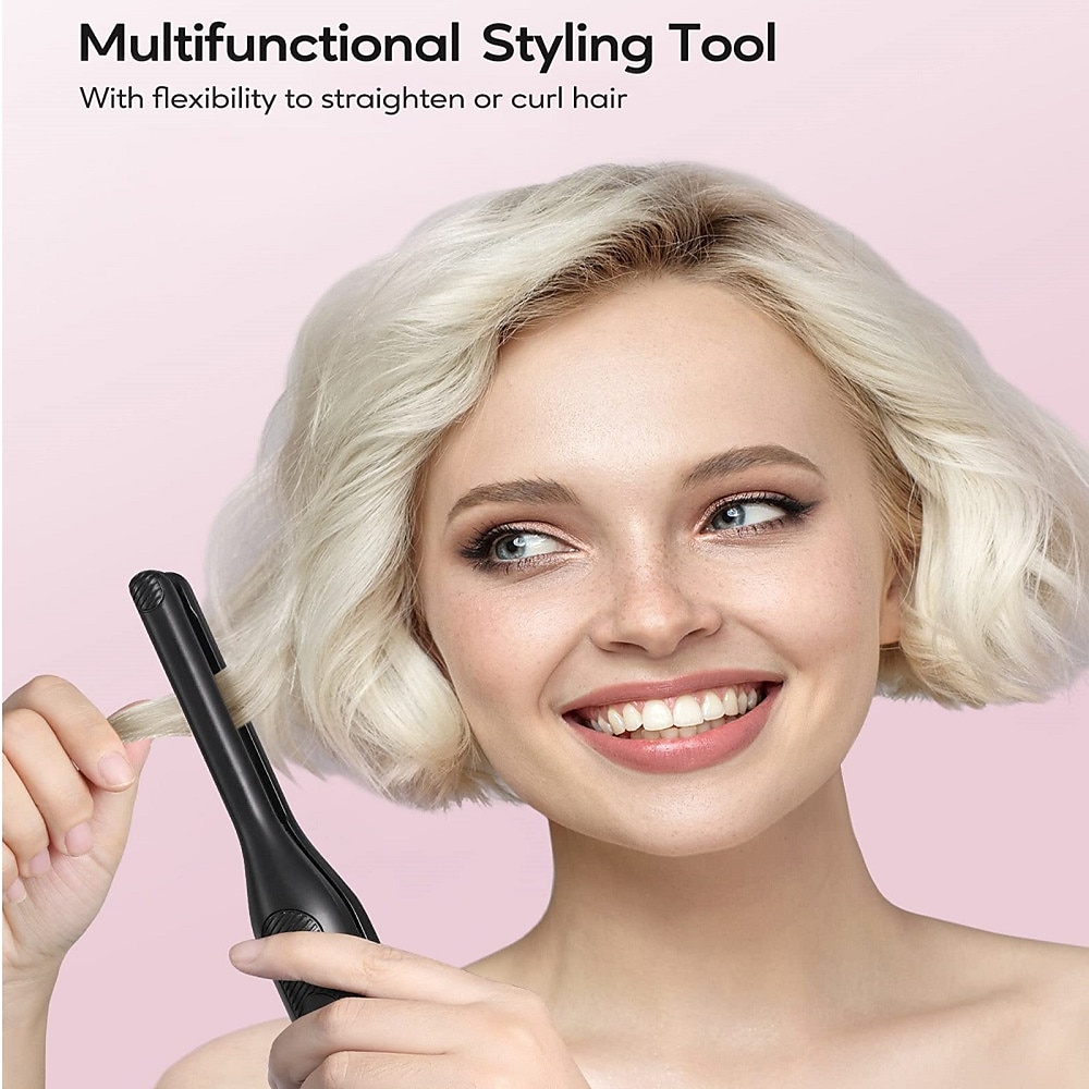 kleine stijltang voor randen potlood stijltang voor kort haar ＆ lang haar 3/10 inch kleine stijltang met instelbare temperatuurinstellingen＆ dubbele spanning met hittebestendige handschoenen 2025 - $39.99 –P8