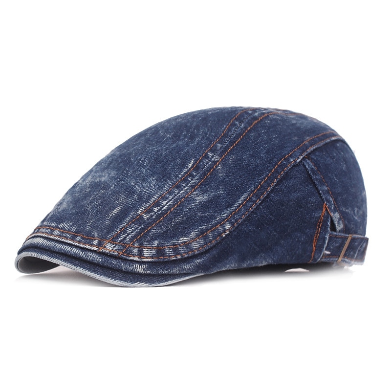 Men's Flat Cap Black Blue Denim Streetwear Stylish 1920s Fashion Outdoor Daily Going out Plain Warm 2026 - $18.99 –P3