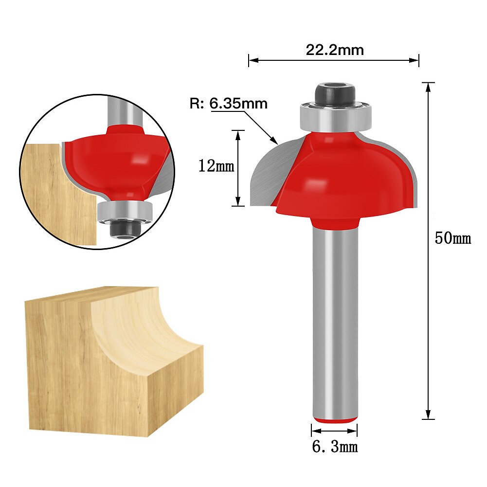 2025年 12 個 1/4 シャンクルータービットセットフライスカッター木材トリミングスロッティング彫刻超硬木工 diy ツール  コレクション – $30.99 –P13