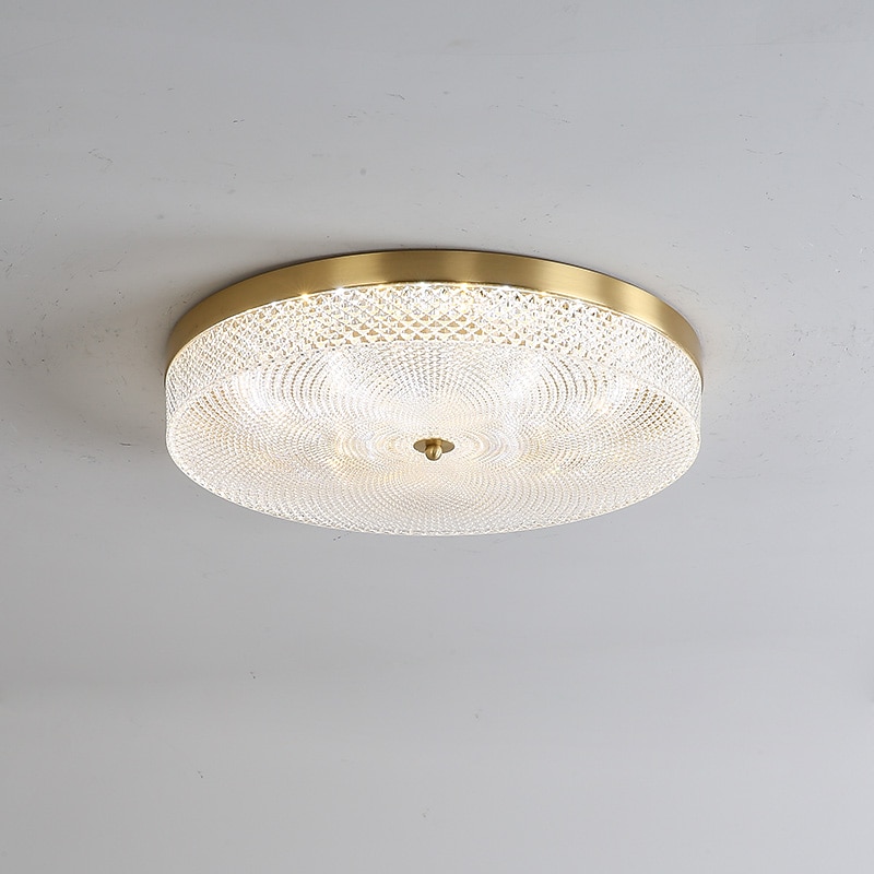 Luz de techo led regulable 35cm diseño circular luces de techo de cobre para sala de estar 110-240v 2026 - $335.59 –P11