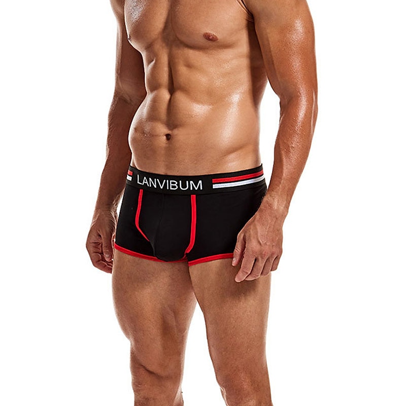 Men's 2 Packs Briefs Polyester Breathable Soft Color Block Mid Waist Black White 2025 - $12.99 –P11