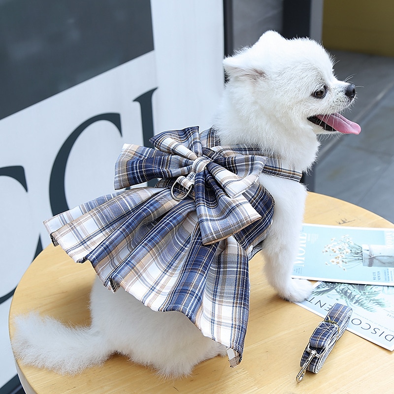 Chien Chat Harnais Robe Mode Mignon Basique Lavable Confortable Extérieur Décontracté Quotidien Promenade Vêtements pour Chiens for Bichon Frisé Spitz Nain Bébé Animal Papillon Petit de 2025 ? $17.49 –P9