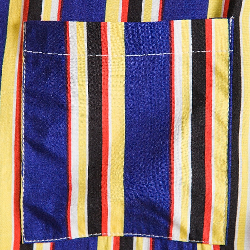 Voor heren Overhemd Zomer overhemd Normaal shirt Overhemd met knopen Gestreepte shirts Geel Blauw Rood Donkerblauw Korte mouw Gestreept Band Kraag Vakantie Straat Afdrukken Kleding 100% katoen 2025 - $21.99 –P16