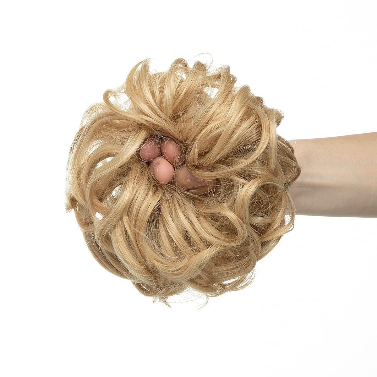 Messy Bun Large Scrunchies Wavy Curly Synthetic Silver Grey Ponytail Hair Extensions Thick Updo Hair Pieces for Women Girls Kids 2025 - $12.99 –P11