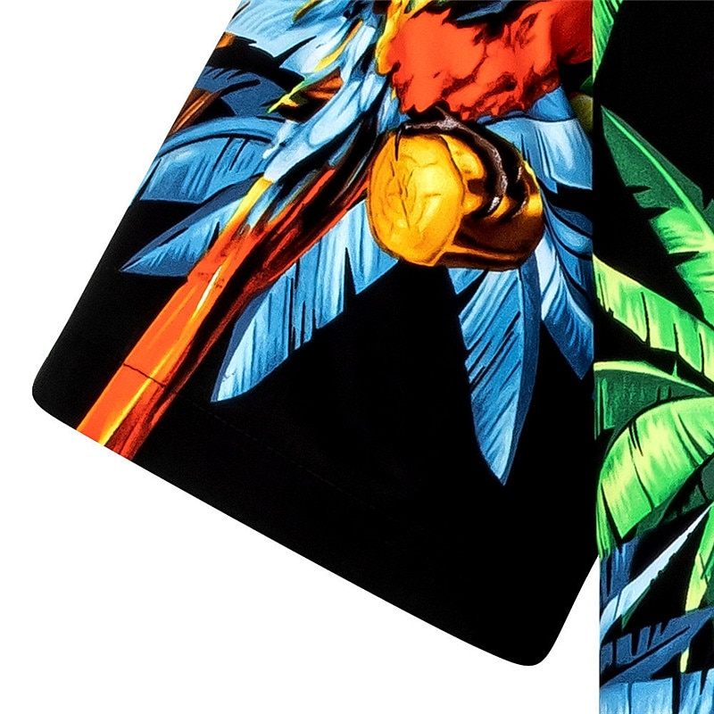 Per uomo Palma Pappagallo Camicia Camicia hawaiana Camicia Aloha Manica corta Camicia Collo ripiegabile Tropicale Di tendenza Streetwear Informale Hawaiano Per eventi Verde / Nero S M L del 2025 a $24.99 –P7