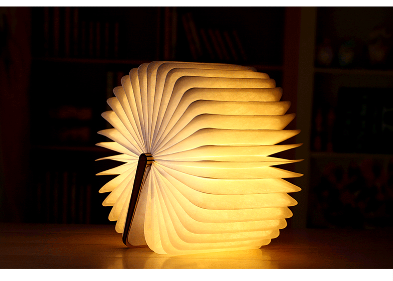 led κομοδίνο φωτιστικό αναδιπλούμενο βιβλίο νύχτας επαναφορτιζόμενο μαγνητικό ράφι κομοδίνου ή τραπεζάκι σαλονιού παιδικό χριστουγεννιάτικο δώρο 2025 - $20.99 –P8