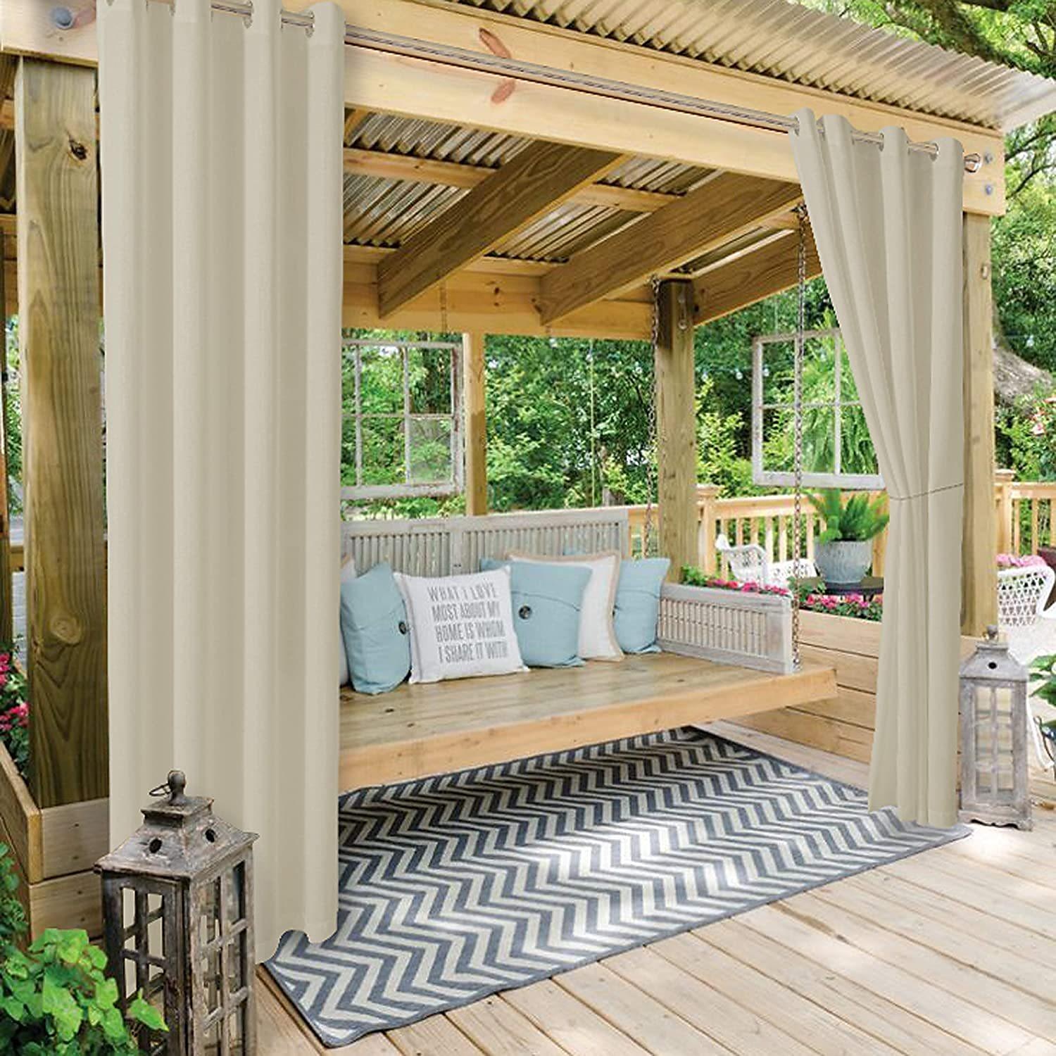 Waterproof Outdoor Curtain Privacy, Sliding Patio Curtain Farmhouse Drapes, Pergola Curtains Grommet For Gazebo, Balcony, Porch, Party, Hotel, 1 Panel 2026 - $36.99 –P16