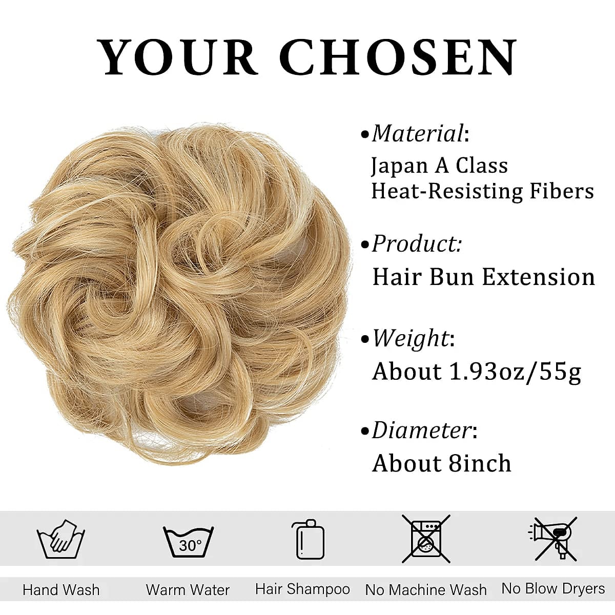 Messy Bun Large Scrunchies Wavy Curly Synthetic Silver Grey Ponytail Hair Extensions Thick Updo Hair Pieces for Women Girls Kids 2025 - $12.99 –P9
