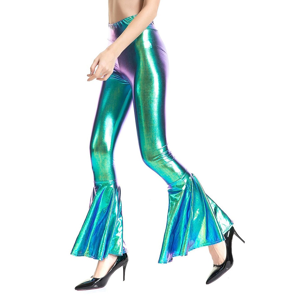 disco dansekostymer eksotiske danseklær poledance bukser volanger ruching ren farge kvinners ytelsestrening høy polyester 2025 - $21.99 –P6
