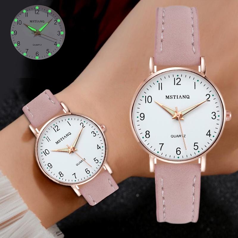 Femmes montre mode casual ceinture en cuir montres lumineuses simples dames petit cadran horloge à quartz robe montres reloj mujer de 2025 ? $16.99 –P1