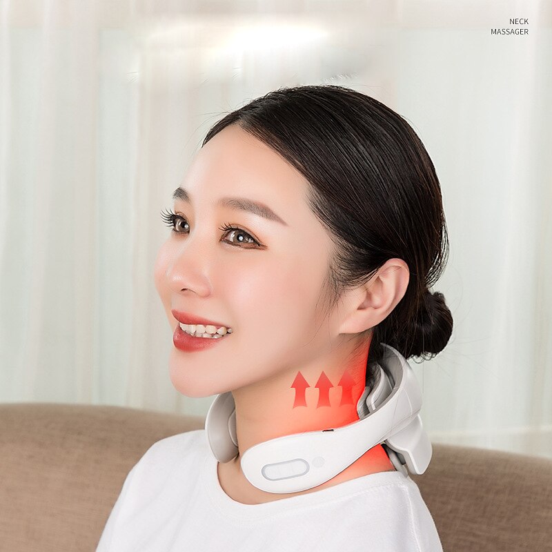 massaggiatore del collo con il calore cordless vibrazione dei tessuti profondi massaggiatore del collo a infrarossi per alleviare il dolore massaggiatore cervicale elettrico portatile relaxer del del 2025 a $35.99 –P5