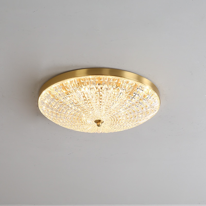 Luz de techo led regulable 38cm diseño circular luces de techo de cobre para sala de estar 110-240v 2026 - $298.69 –P7