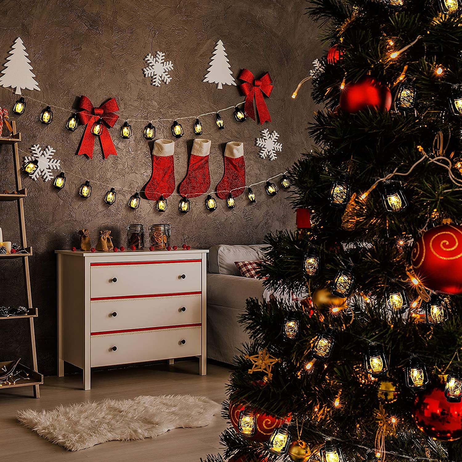 Ramadan Eid Lights Decoration Lantern LED String Lights 3M 20LEDs Battery Powered Kerosene Lamp for Courtyard Garden Holiday Family Ramadan Wedding Party Christmas Eid Festival Indoor Outdoor Decoration 2025 - $8.99 –P9