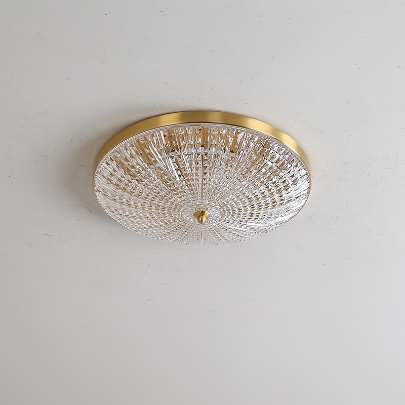 Luz de techo led regulable 38cm diseño circular luces de techo de cobre para sala de estar 110-240v 2026 - $298.69 –P6