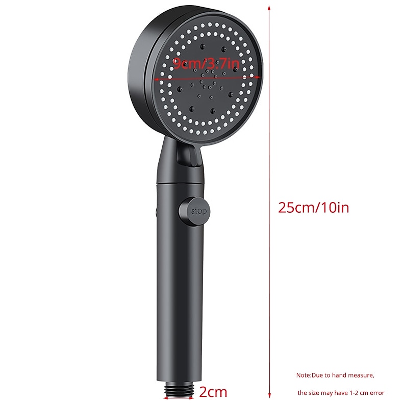 Cabeça de chuveiro de 5 modos com bico anti-queda portátil, spray portátil de alta pressão e alto fluxo para economia de água com interruptor de pausa liga / desliga, acessórios de banheiro com de 2025 por $12.99 –P8