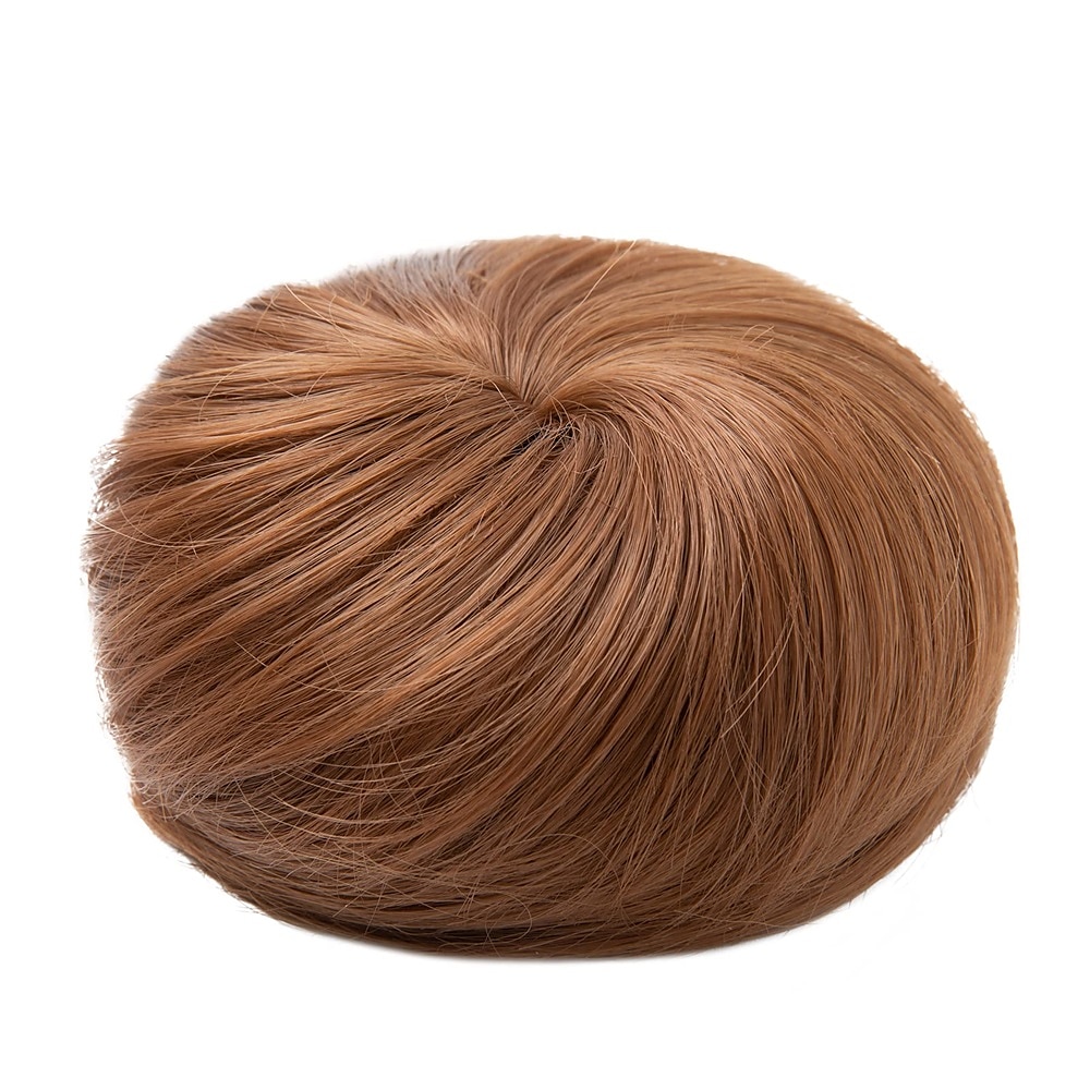 zwarte knot haarstukken voor vrouwen meisjes dame trekkoord nep ballet bun extensions synthetische opgestoken donut chignon uit één stuk 2025 - $18.99 –P2
