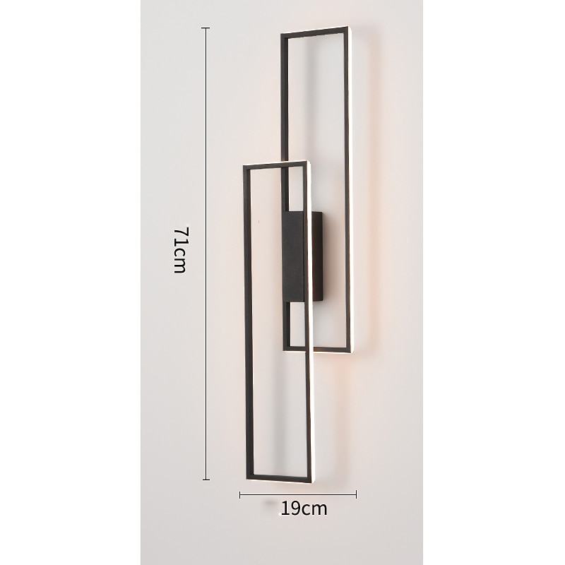 2025年 lightinthebox LED ウォールライト屋内黒長方形ダブルライト壁掛けライト現代の LED 金属壁照明寝室のダイニングルームのベッドサイドランプリビングルーム  コレクション – $190.89 –P7