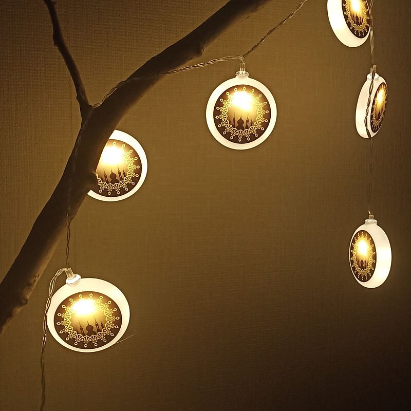 ramadan dekorasjoner lys eid mubarak led string lys 3m 20led måne stjerne slott ramadan dekorasjon til hjemmet hajj ramadan kareem eid al adha eid lanterne gave 2025 - $9.49 –P8