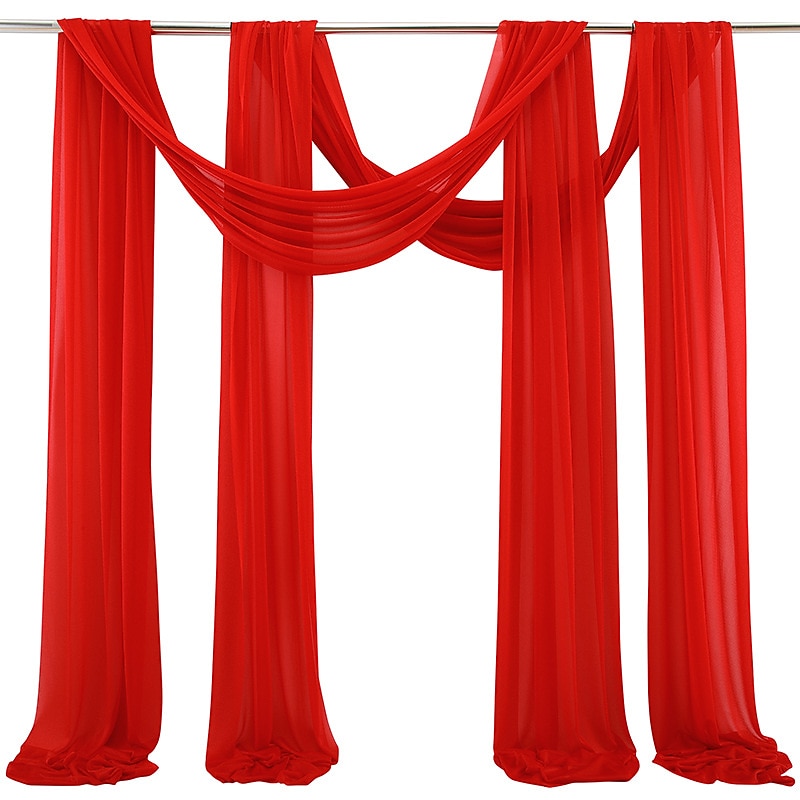 salvie grønn bryllup bue gardiner chiffon stoff draperi ren bakgrunn gardiner for fest seremoni bue scene dekorasjoner 2025 - AU $41.89 –P17
