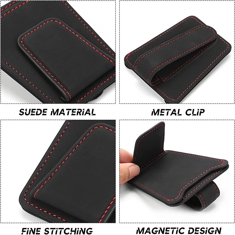 houders voor auto zonneklep magnetische glazen hanger mounter lederen brillen houder zonnescherm opslag ticket kaart clip geschikt voor suv pick-up truck alle modellen 2025 - $19.99 –P7