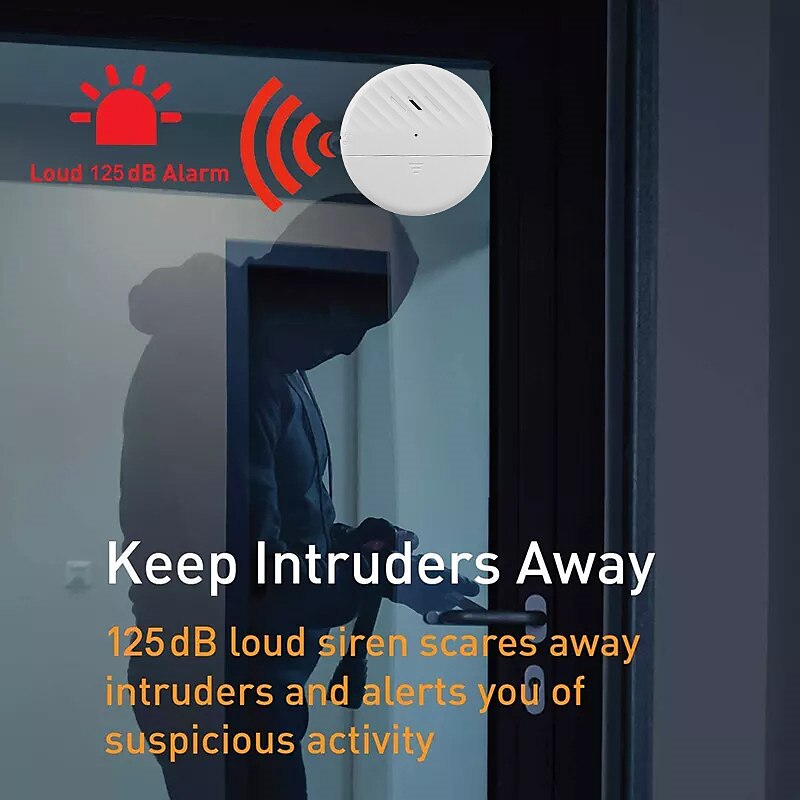 Inductive Door And Window Wireless Vibration Alarm 125dB Glass Breakage Anti-theft Sensor Home Security Protection Alarm 2025 - $19.99 –P4