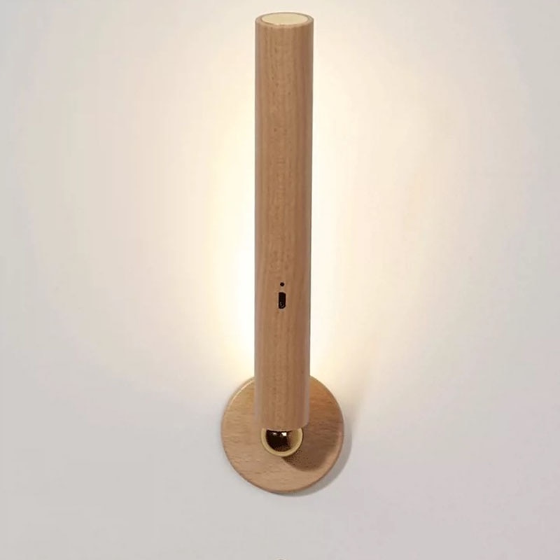 applique murale led en bois 360 ° rotatif magnétique détachable et gradation continue applique murale rechargeable, la lampe de nuit usb est pour le salon de la chambre de 2025 ? $132.99 –P4